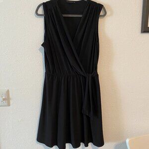 Tiana B. Black Wrap Front Sleeveless Mini Dress